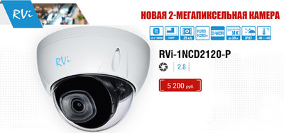 Уличные IP камеры Rvi RVi-1NCD2120-P (2.8) white